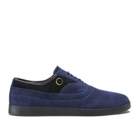 Supra Greco Mens Low Tops Shoes Navy UK 14DGT